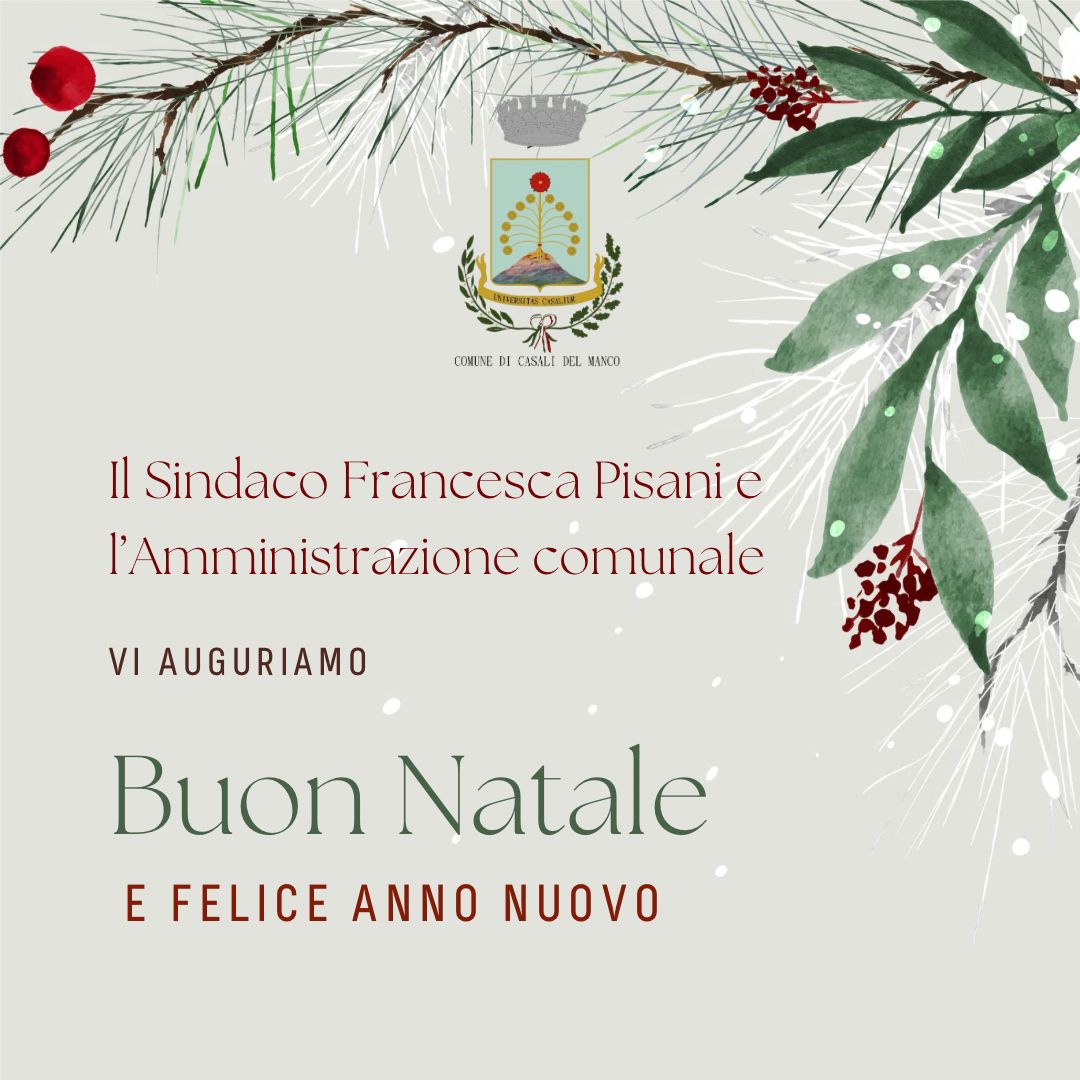 Auguri del Sindaco e Amministrazione comunale