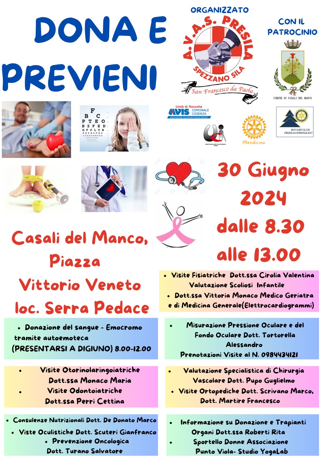 Giornata dedicata a prevenzione e donazione