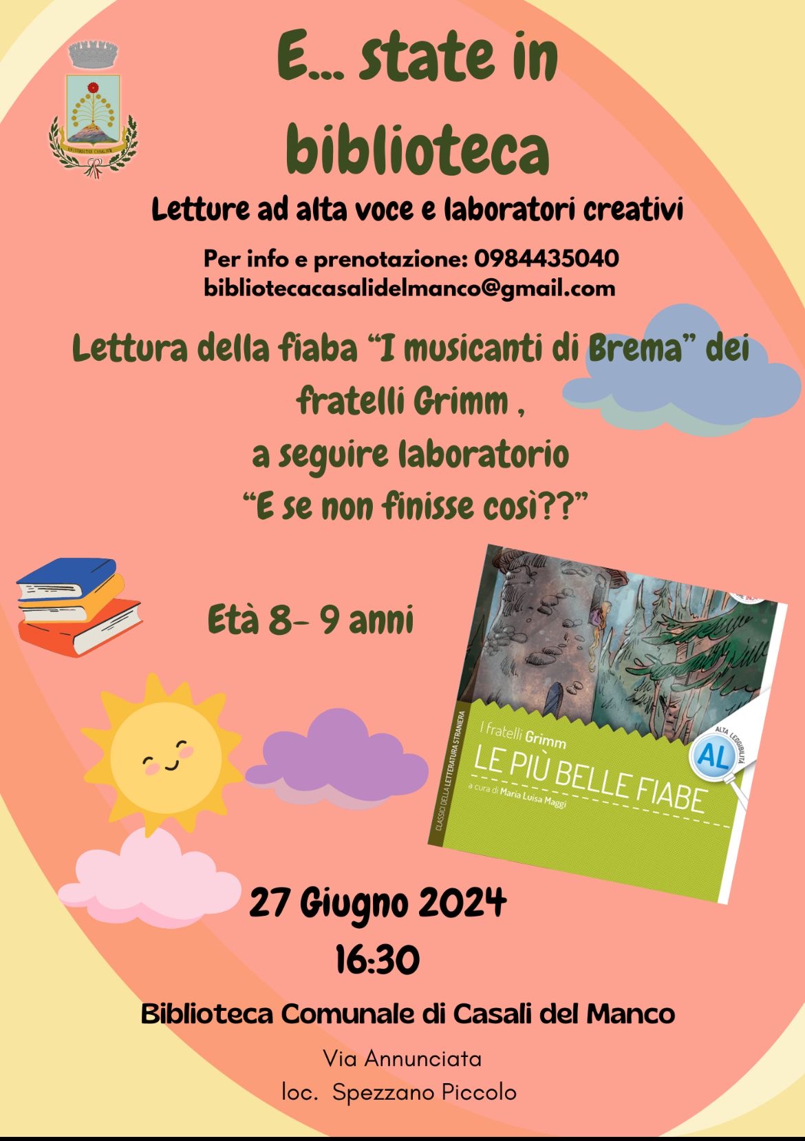 Letture della fiaba "I musicanti di Brema" dei fratelli Grimm