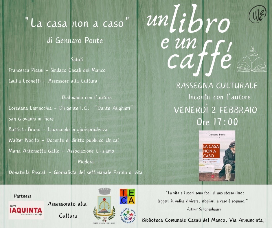 Un libro e un caffè, "La casa non a caso"